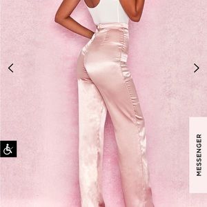 House of cb RIAH 
Wishlist
PINK SATIN WIDE LEG TROUSERS